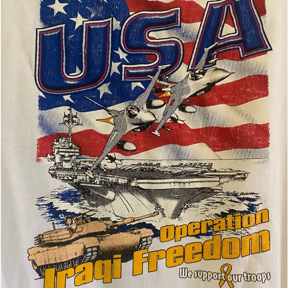 Iraq War Operation Freedom 00’s vintage tshirt - Picture 2 of 6